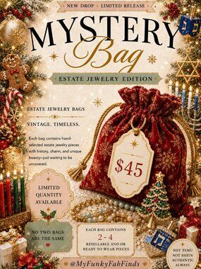 Vintage Estate Jewelry Mystery Bag – 2 to 4 Pieces – Authentic Curated Bundle